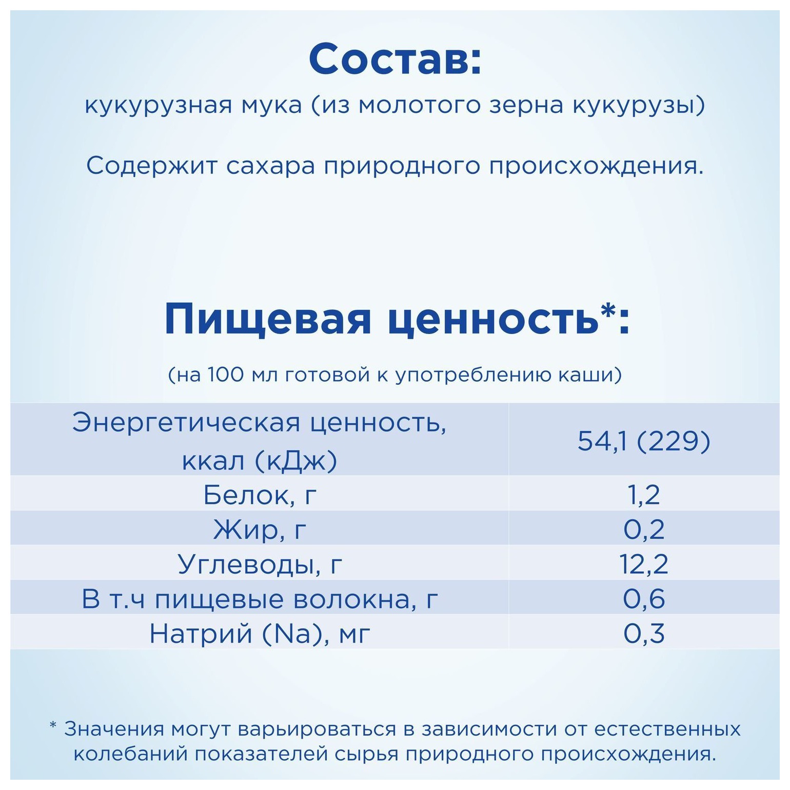 Каша НУТРИЛОН кукурузная безмолочная м/у 180г