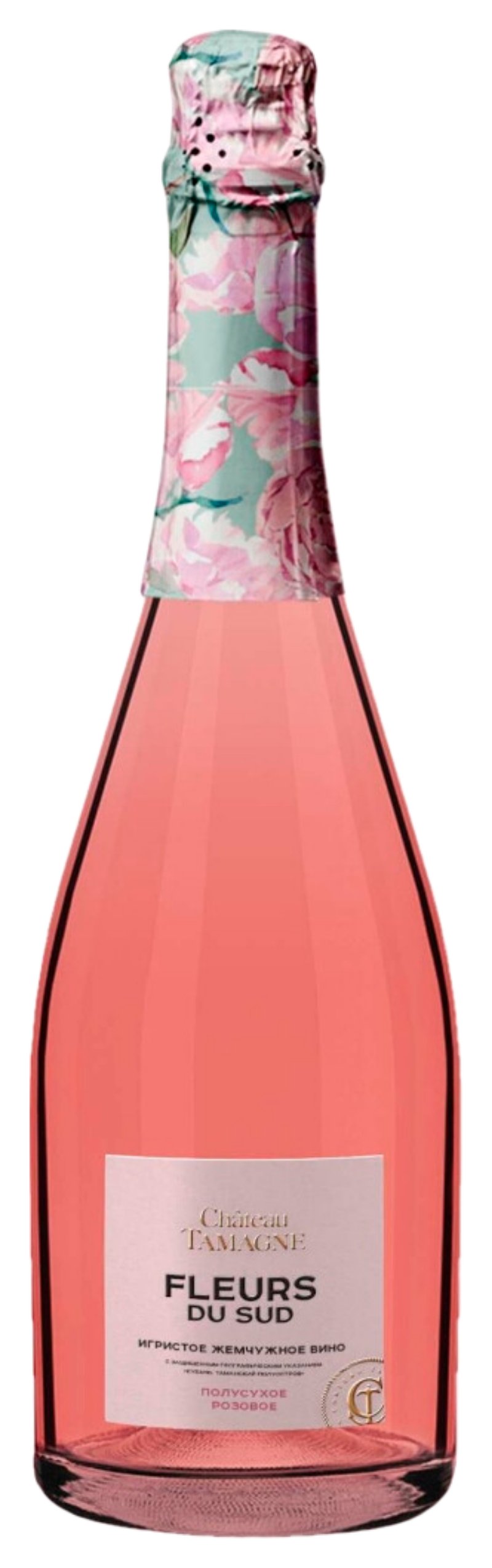 Игристое вино ШАТО ТАМАНЬ Флерс дю Сюд розовое п/сух 9-11% ст/б 0.75л
