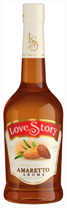 Ликер ИСТОРИЯ ЛЮБВИ Амаретто 25% ст/б 0.5л