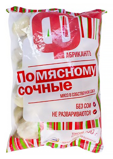 Пельмени ФАБРИКАНТЪ По-мясному сочные 900г