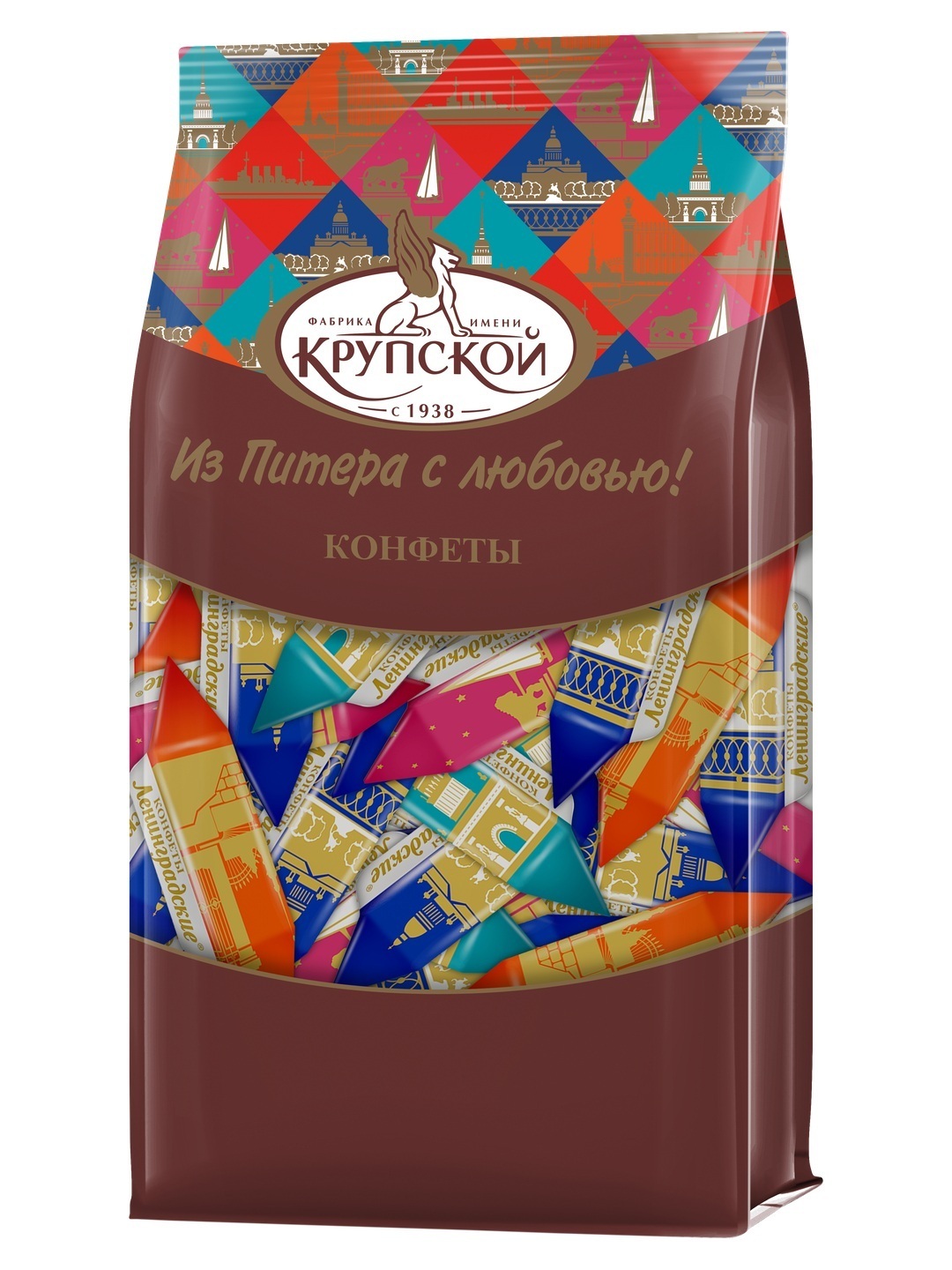 Конфеты ФАБРИКА им.КРУПСКОЙ Ленинградские 200г