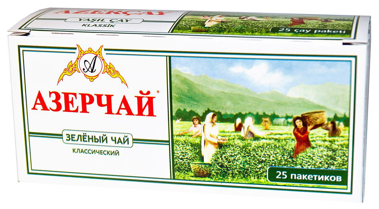 Чай АЗЕРЧАЙ зеленый сад 25пак