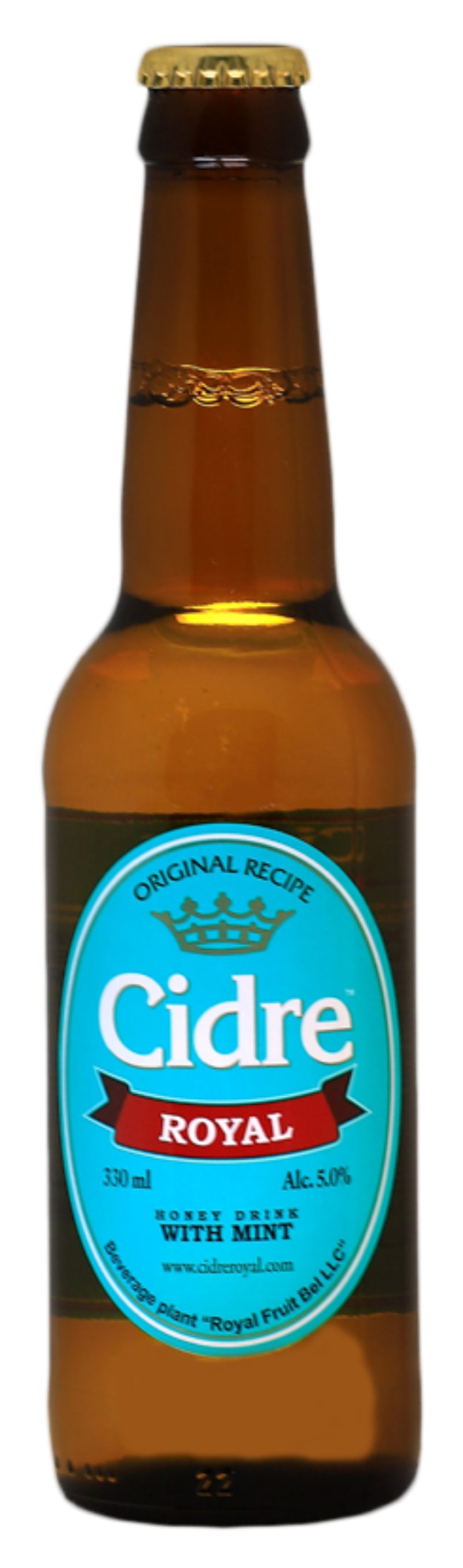 Напиток слабоалкогольный РОЯЛ ФРУТ Медовуха мятная 5% ст/б 0.33л