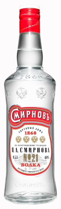 Водка СМИРНОВЪ №21 40% 0.5л