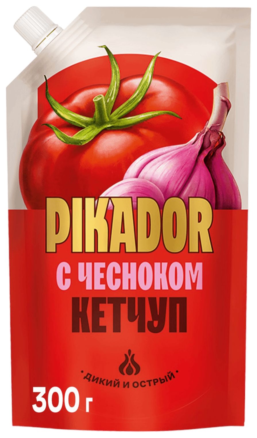 Кетчуп ПИКАДОР С чесноком д/пак 300г