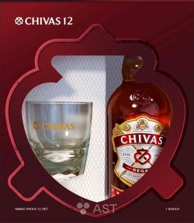 Виски ЧИВАС РИГАЛ 12 лет 40% ПК 0.75л+стакан