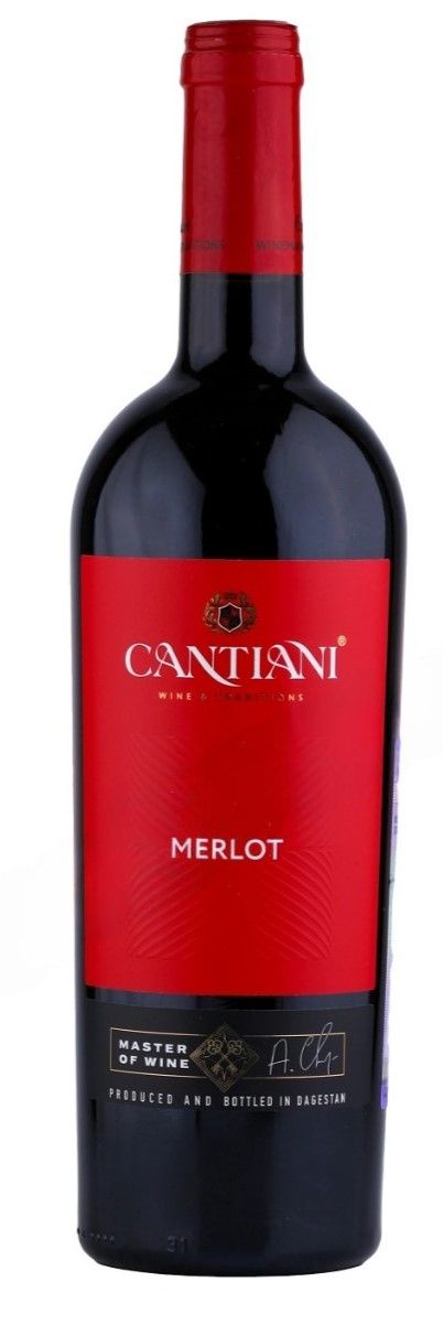 Вино КАНТИАНИ Мерло красное сух 12% ст/б 0.75л