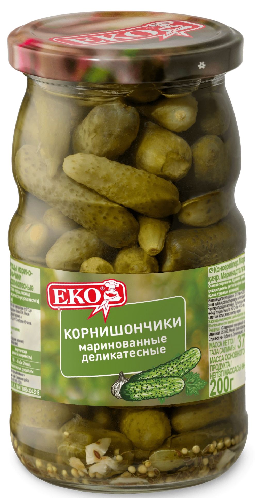 Корнишоны ЭКО маринованные деликатесные ст/б 370мл