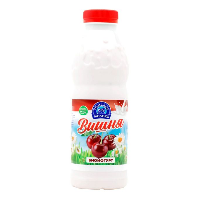 Биойогурт ТОМСКОЕ МОЛОКО с вишней бзмж 2.5% 500г