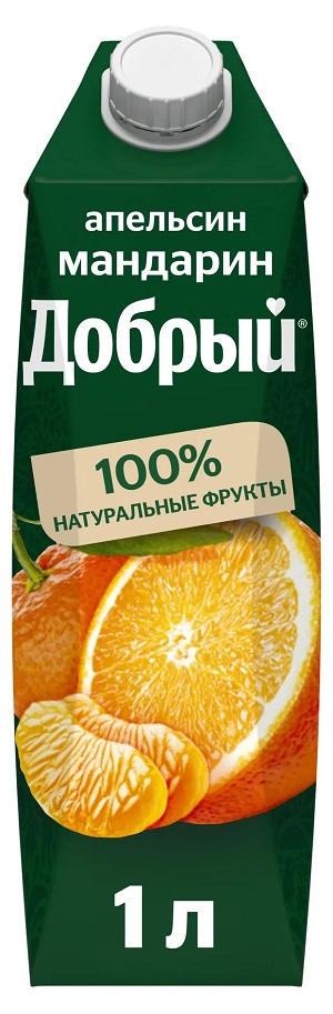 Напиток сокосодержащий ДОБРЫЙ апельсин мандарин 1л