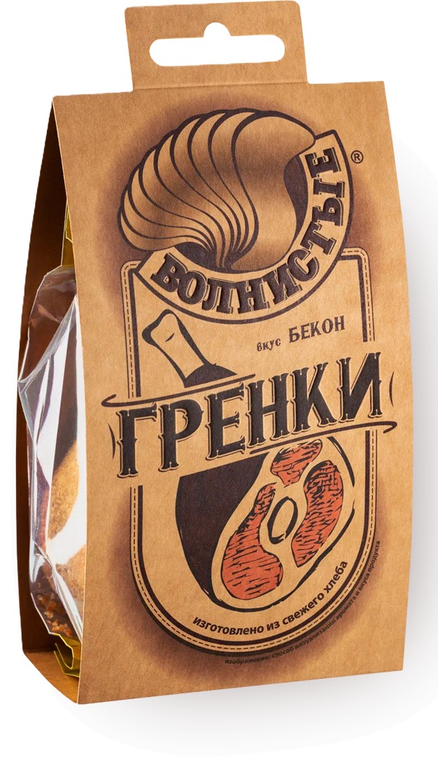 Гренки ВОЛНИСТЫЕ жареные со вкусом бекона 75г