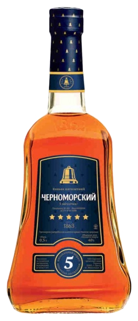 Коньяк ЧЕРНОМОРСКИЙ 5 лет 40% 0.5л