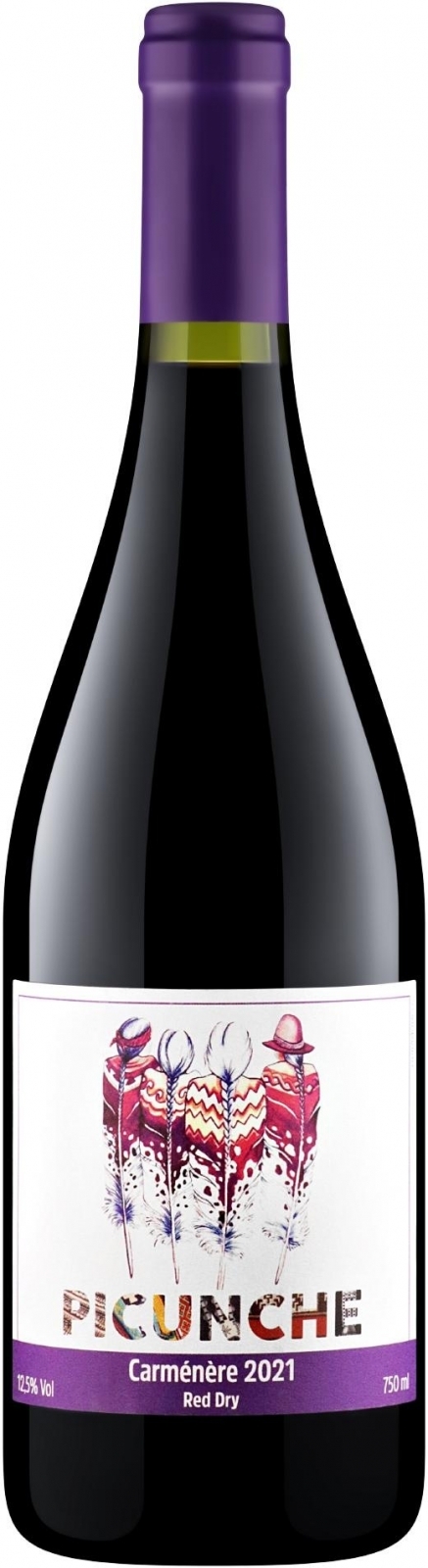 Вино ПИКУНЧЕ Карменер красное сух 12.5% ст/б 0.75л