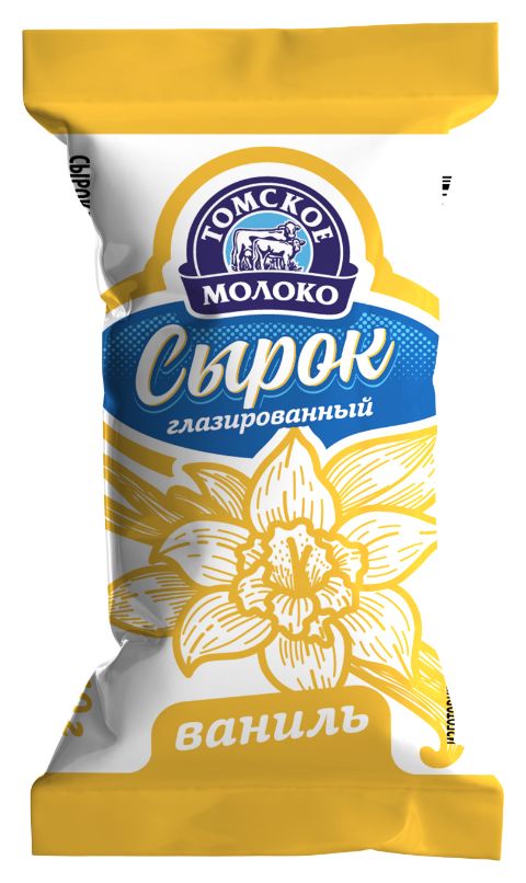 Сырок глазированный ТОМСКОЕ МОЛОКО с ванилью бзмж 23% 40г