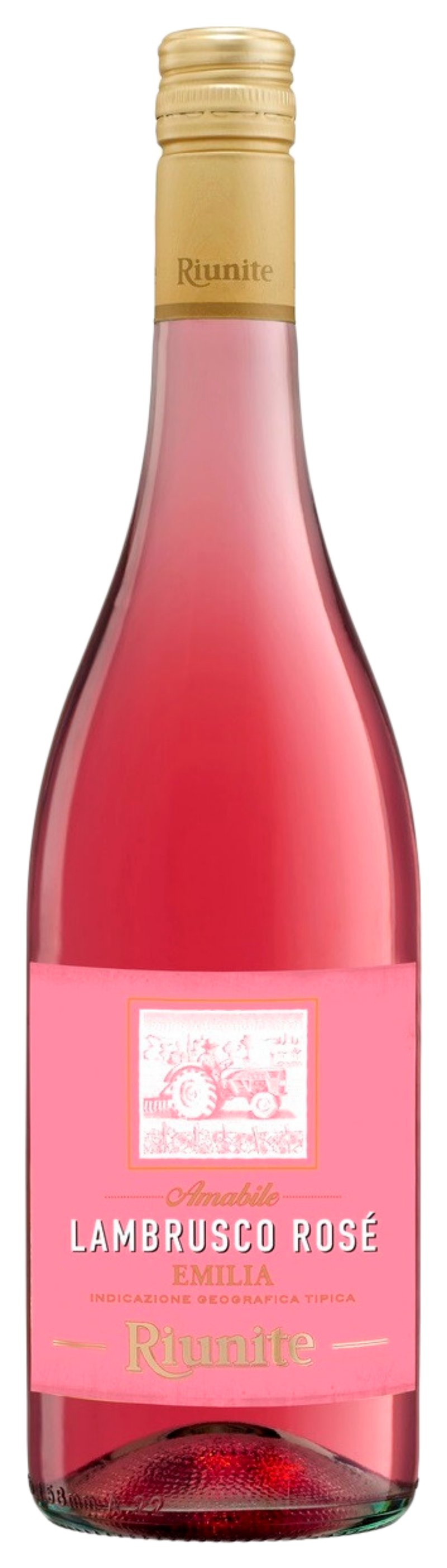 Игристое вино РИУНИТЕ Ламбруско Эмилия розовое п/сл 8% ст/б 0.75л