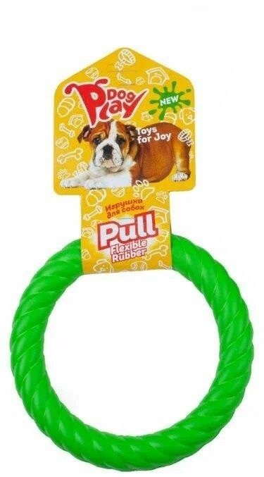 Игрушка для собак ПЛЕЙ ДОГ Кольцо эластичное среднее