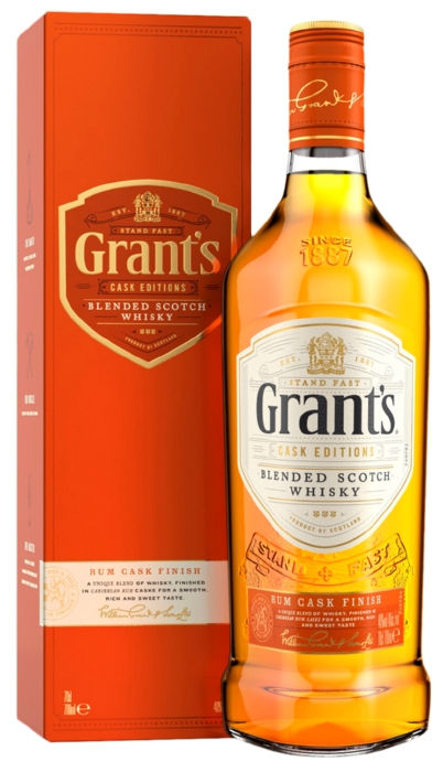 Виски ГРАНТС Ром Каск Финиш 3 года 40% ПК 0.7л