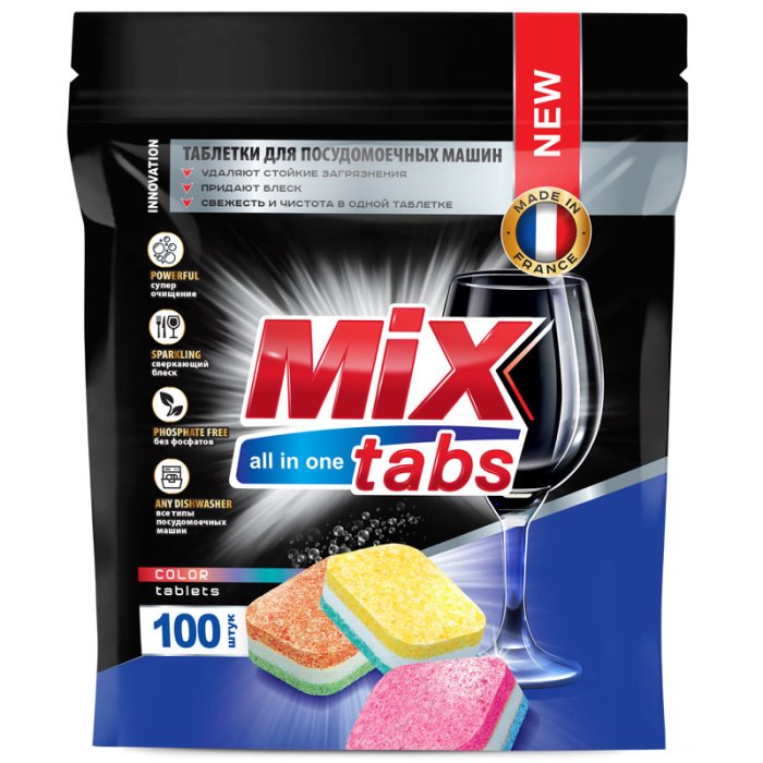 Таблетки для ПММ ОЛЛ ИН ВАН Микс табс 100шт