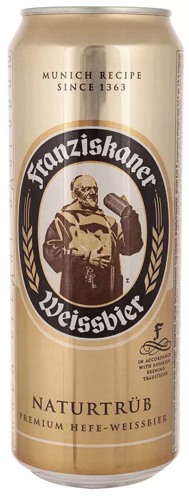 Пиво ФРАНЦИСКАНЕР светлое 5% ж/б 0.45л