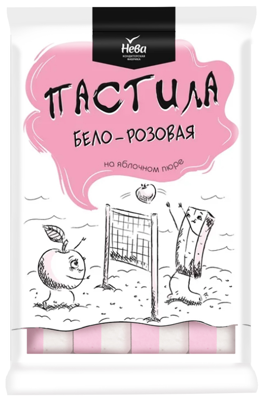 Пастила НЕВА бело-розовая 200г