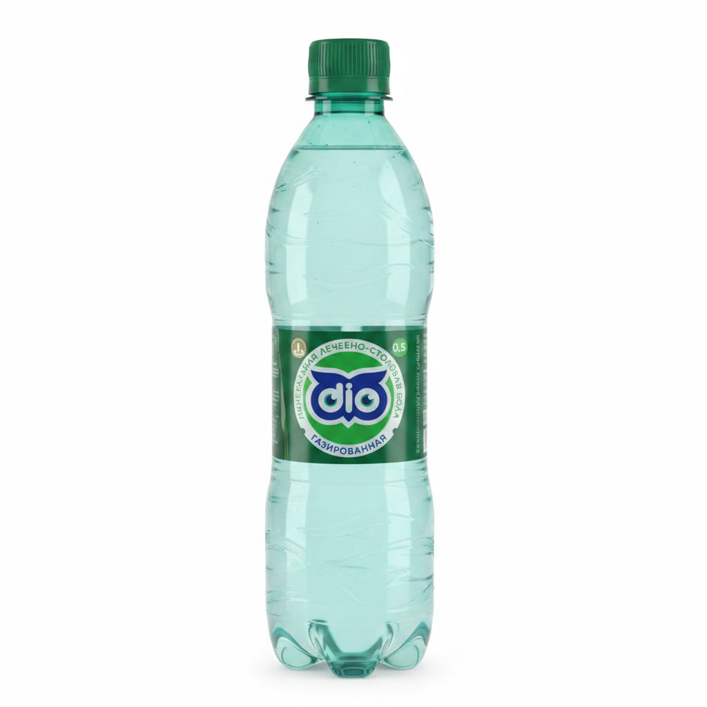 Вода питьевая ДИО лечебно-столовая газированная 0.5л
