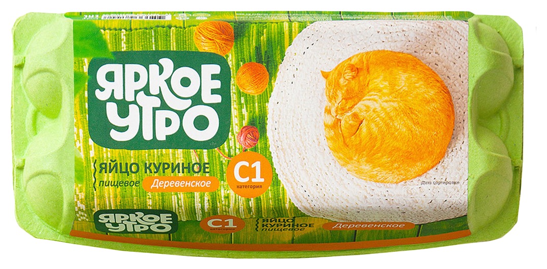 Яйцо куриное ДЕРЕВЕНСКОЕ УТРО С1 10шт