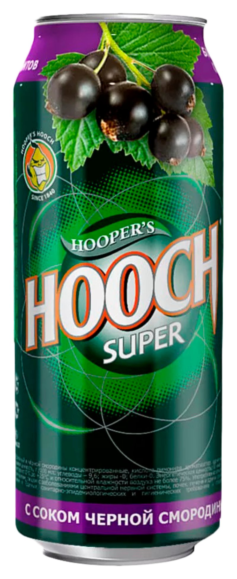 Напиток слабоалкогольный ХУУУЧ СУПЕР Черная смородина 7.2% ж/б 0.45л