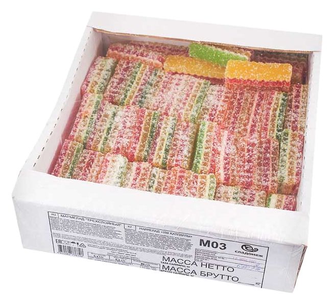 Мармелад СЛАДОНЕЖ трехслойный 1кг