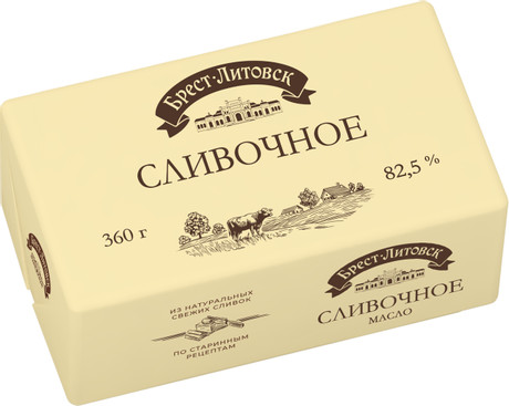 Масло сладко-сливочное БРЕСТ-ЛИТОВСК 82.5% 180г