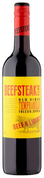 Вино ЭРМАНС Бифстейк Клаб Темпранильо красное сух 13.5% ст/б 0.75л