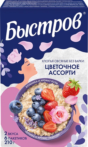 Каша БЫСТРОВ Цветочное ассорти карт/уп 210г