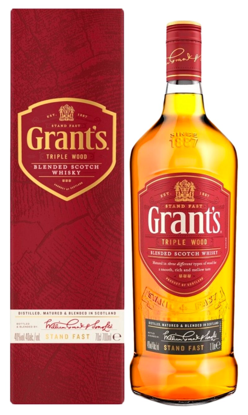 Виски ГРАНТС Трипл Вуд 3 года 40% ст/б 0.7л