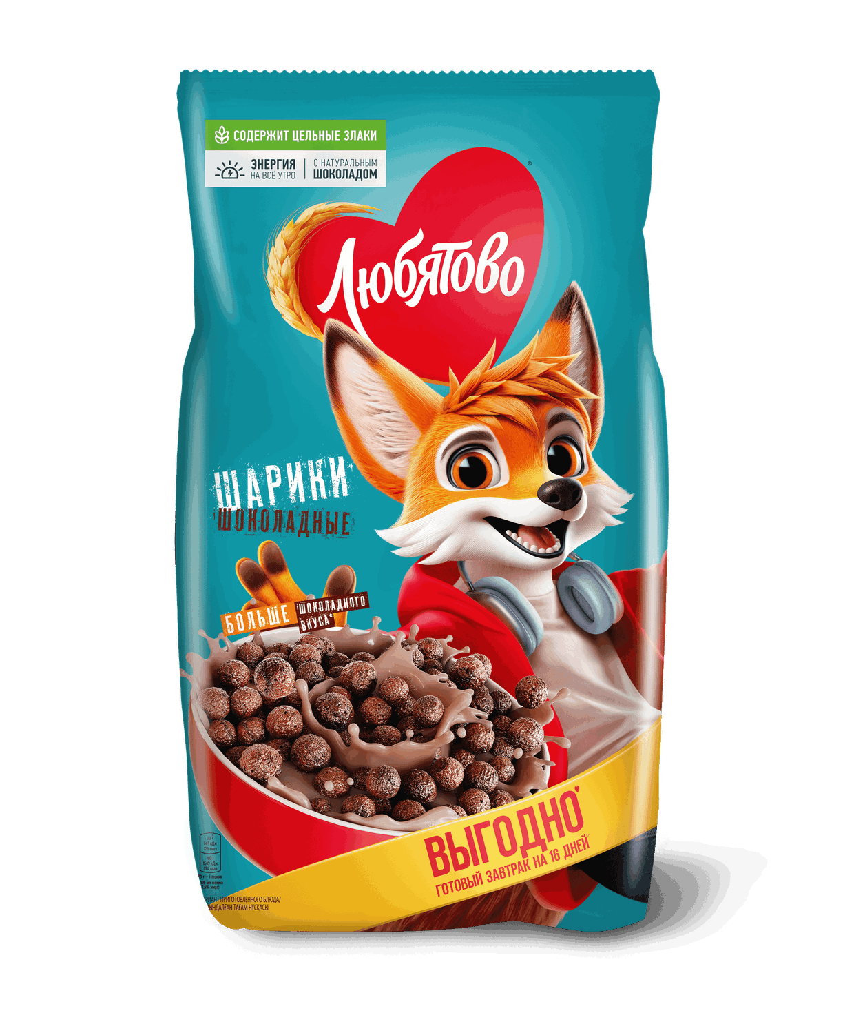 Завтрак ЛЮБЯТОВО Шарики шоколадные м/у 500