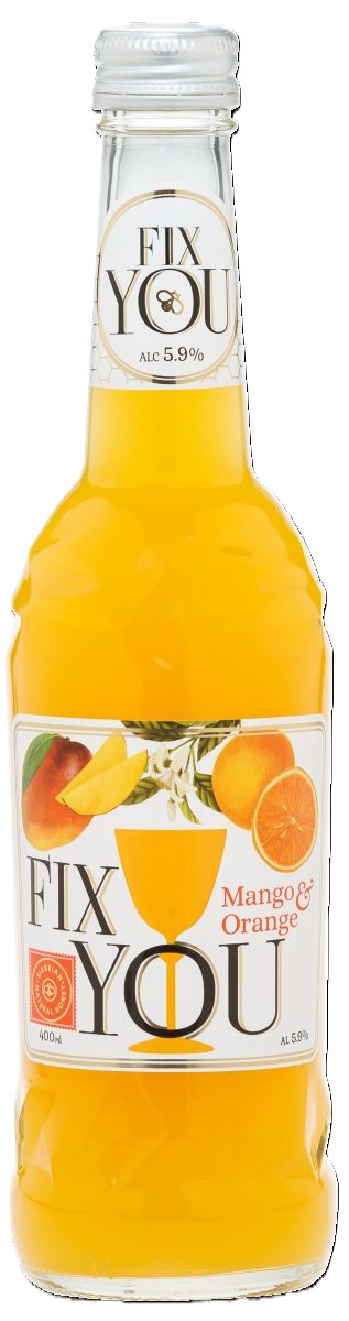Напиток слабоалкогольный ФИКС Ю Медовуха манго-апельсин 5.9% ст/б 0.4л
