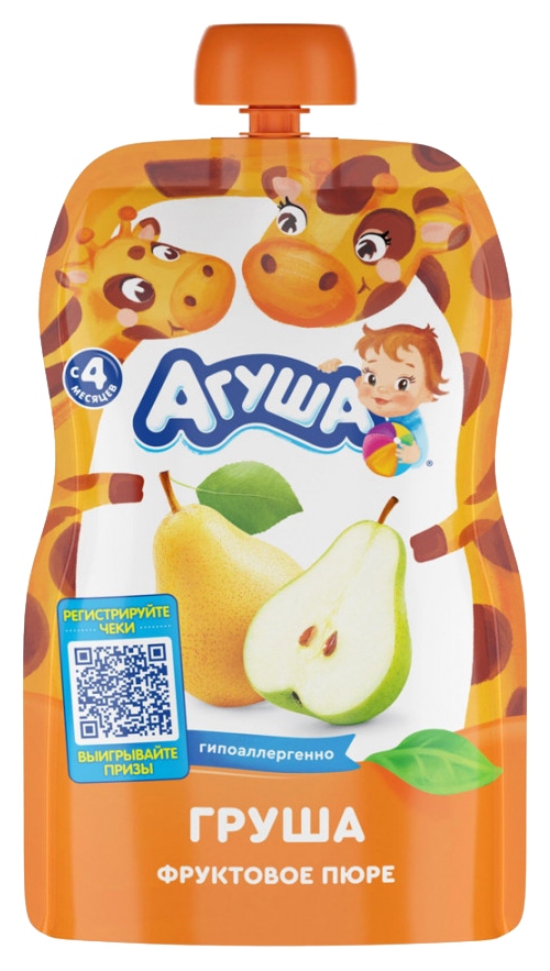 Пюре АГУША груша м/у 90г