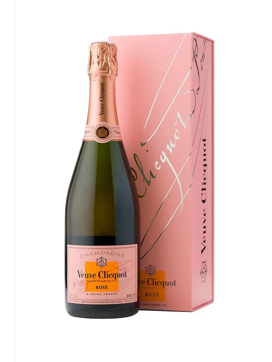 Игристое вино ВДОВА КЛИКО Понсардин розовое брют 12.5% ст/б ПК 0.75л