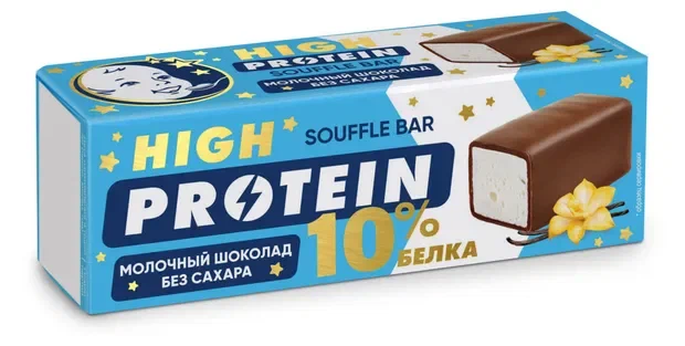 Суфле протеиновое ПАСТУХОВ с ванилью в молочном бельгийском шоколаде бзмж 50г