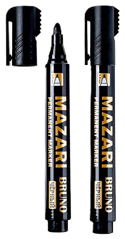 Маркер перманентный МАЗАРИ Бруно круглый 2мм черный арт.M-15229-71
