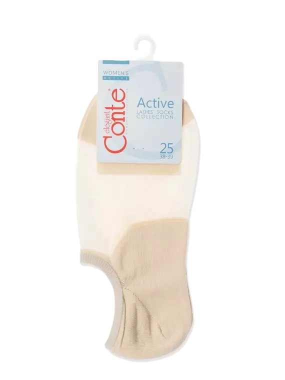 Носки женские КОНТЕ Актив ультракороткие бежевые р.23 арт.18С-4СП