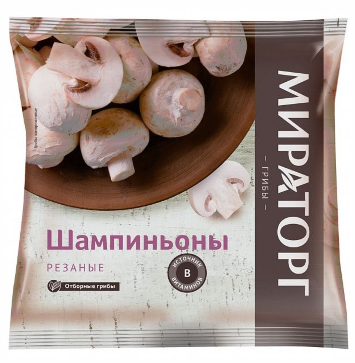 Шампиньоны МИРАТОРГ резаные с/м 400г