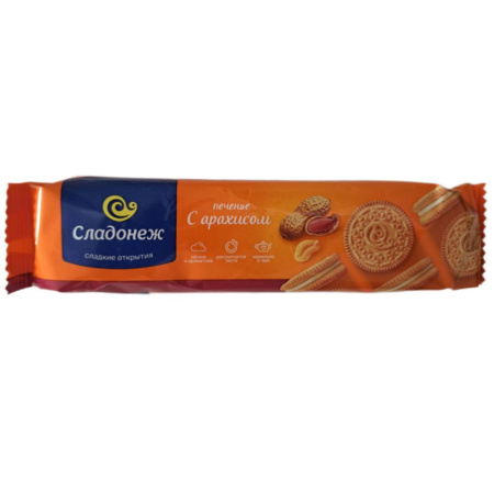 Печенье СЛАДОНЕЖ Сэндвик с арахисом 100г