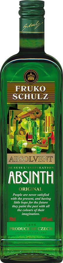 Настойка ФРУКО ШУЛЬЦ Абсент Абсолвент горькая 60% ст/б 0.5л