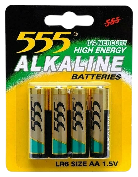 Батарейки 555 алкалиновые LR03 AAA 4шт
