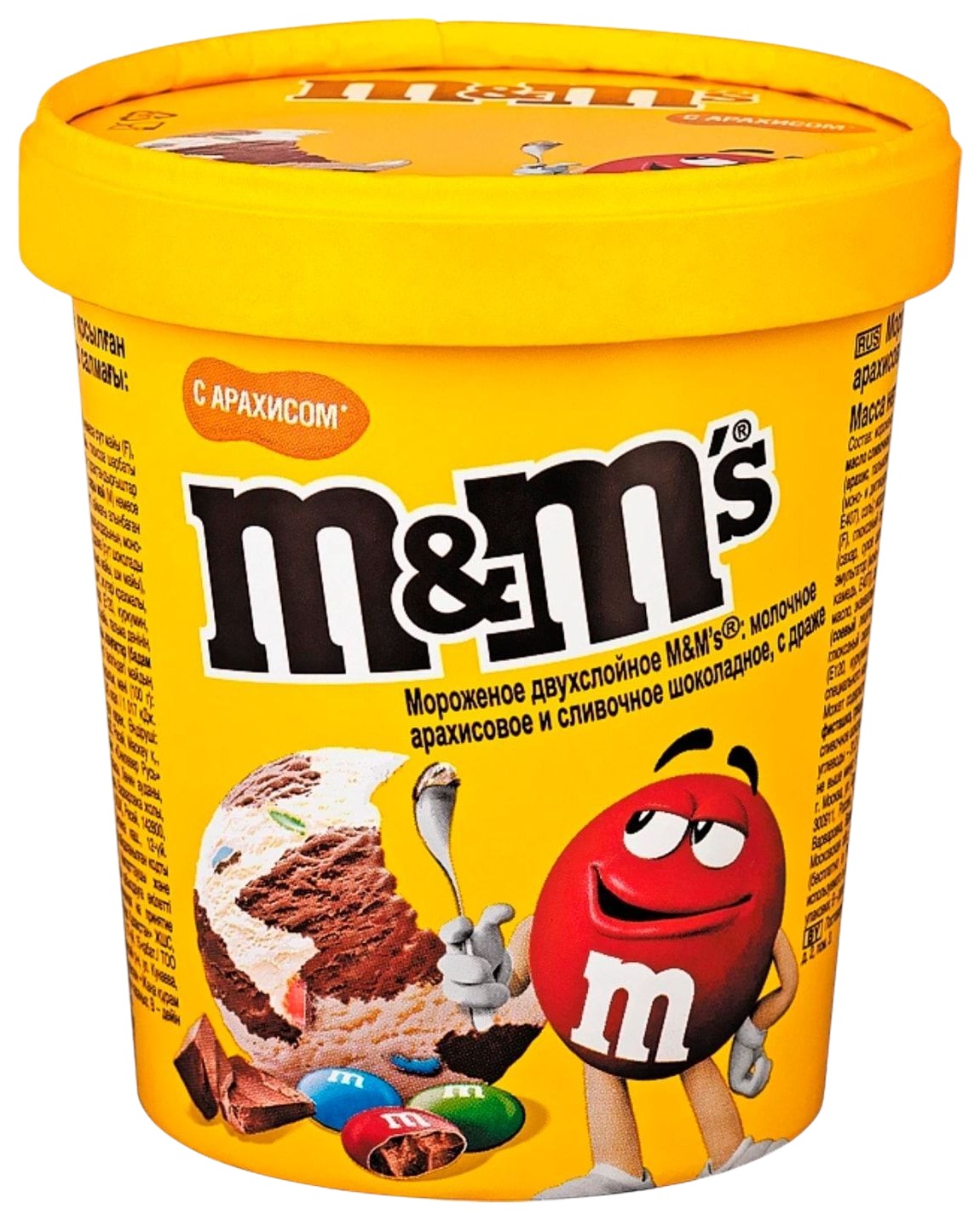 Мороженое М&М двухслойное с драже бзмж 295г
