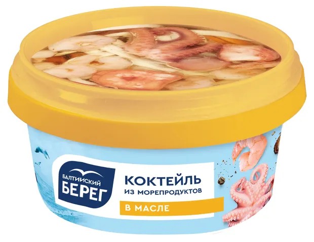 Коктейль морской БАЛТИЙСКИЙ БЕРЕГ в масле 210г