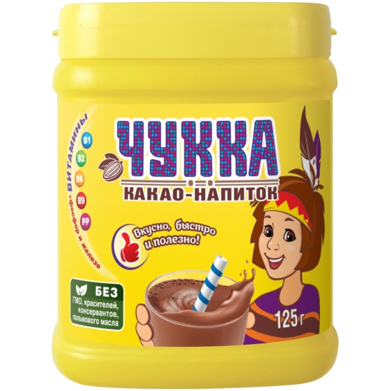 Какао ЧУККА растворимый пл/б 125г