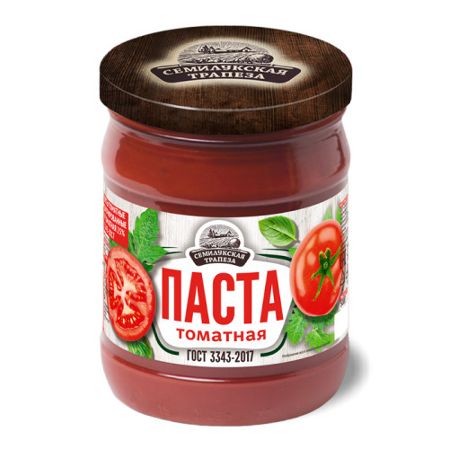 Томатная паста СЕМИЛУКСКАЯ ТРАПЕЗА ГОСТ ст/б 500г
