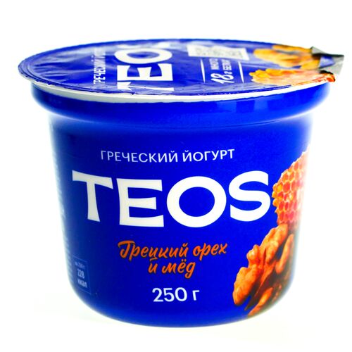 Йогурт САВУШКИН Теос грецкий орех мед бзмж 2% 250г