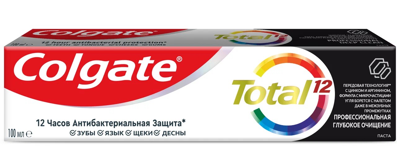 Зубная паста КОЛГЕЙТ Тотал 12 Профессиональная Глубокое очищение 100мл
