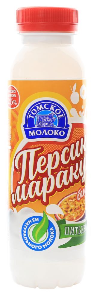 Биойогурт ТОМСКОЕ МОЛОКО персик маракуйя бзмж 2.5% 270г